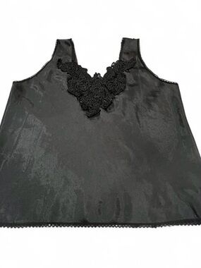 Black Lace-Trim Slip Chemise - Women